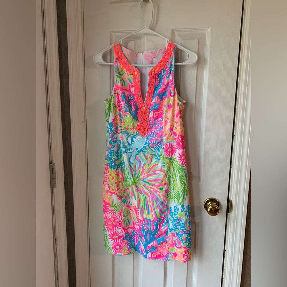 Lilly Pulitzer Lovers Coral Ryder Shift